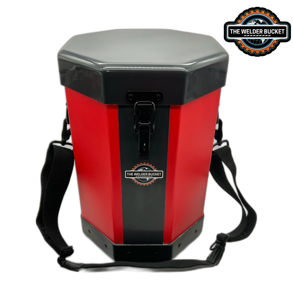 Cubo para herramientas multiusos rojo